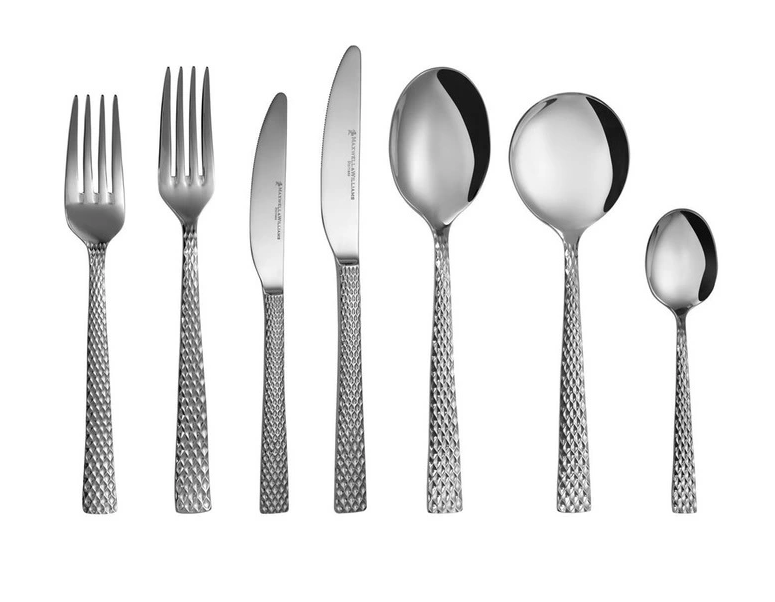 Complete 42 piece spoon fork knife cutlery set for home use