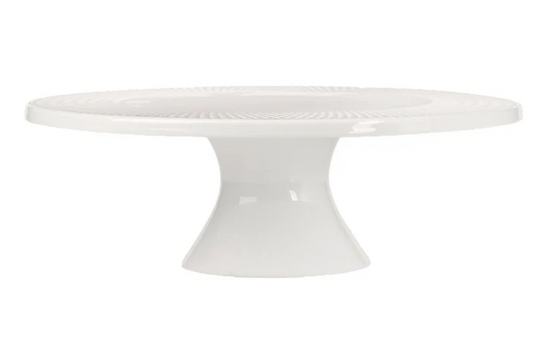 White Basics Diamonds 25cm glass cake display stand