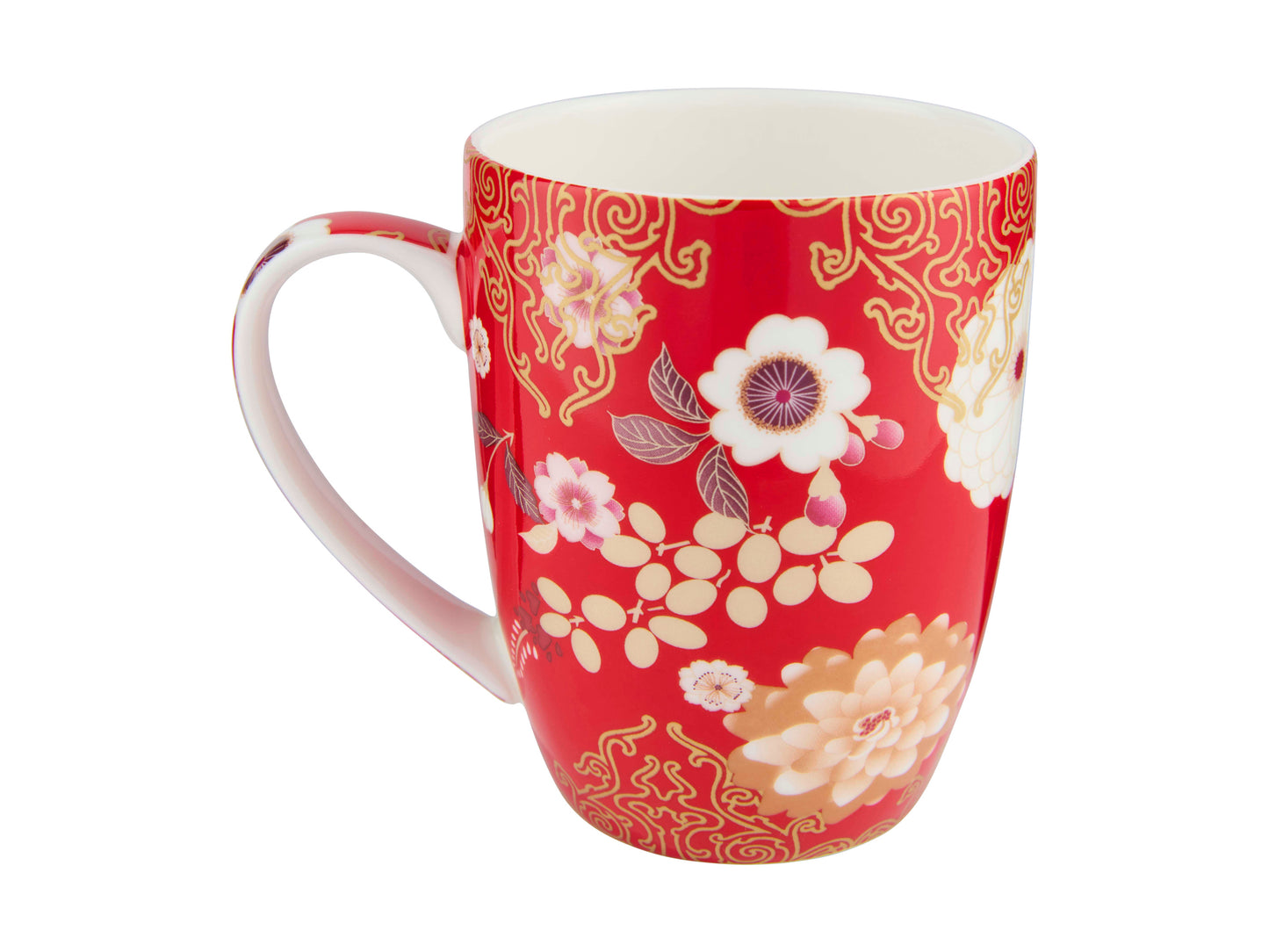 Maxwell & Williams Kimono Red Mug with Japanese floral design porcelain coffee cup