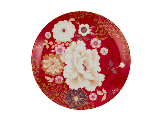 Maxwell & Williams Kimono Red Cake Plate 20cm porcelain dessert plate