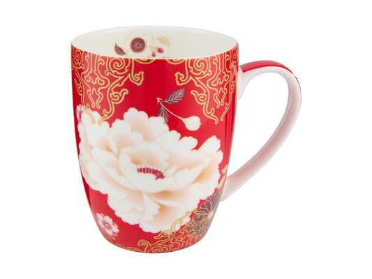 Maxwell & Williams Kimono Red Mug with Japanese floral design in premium porcelain