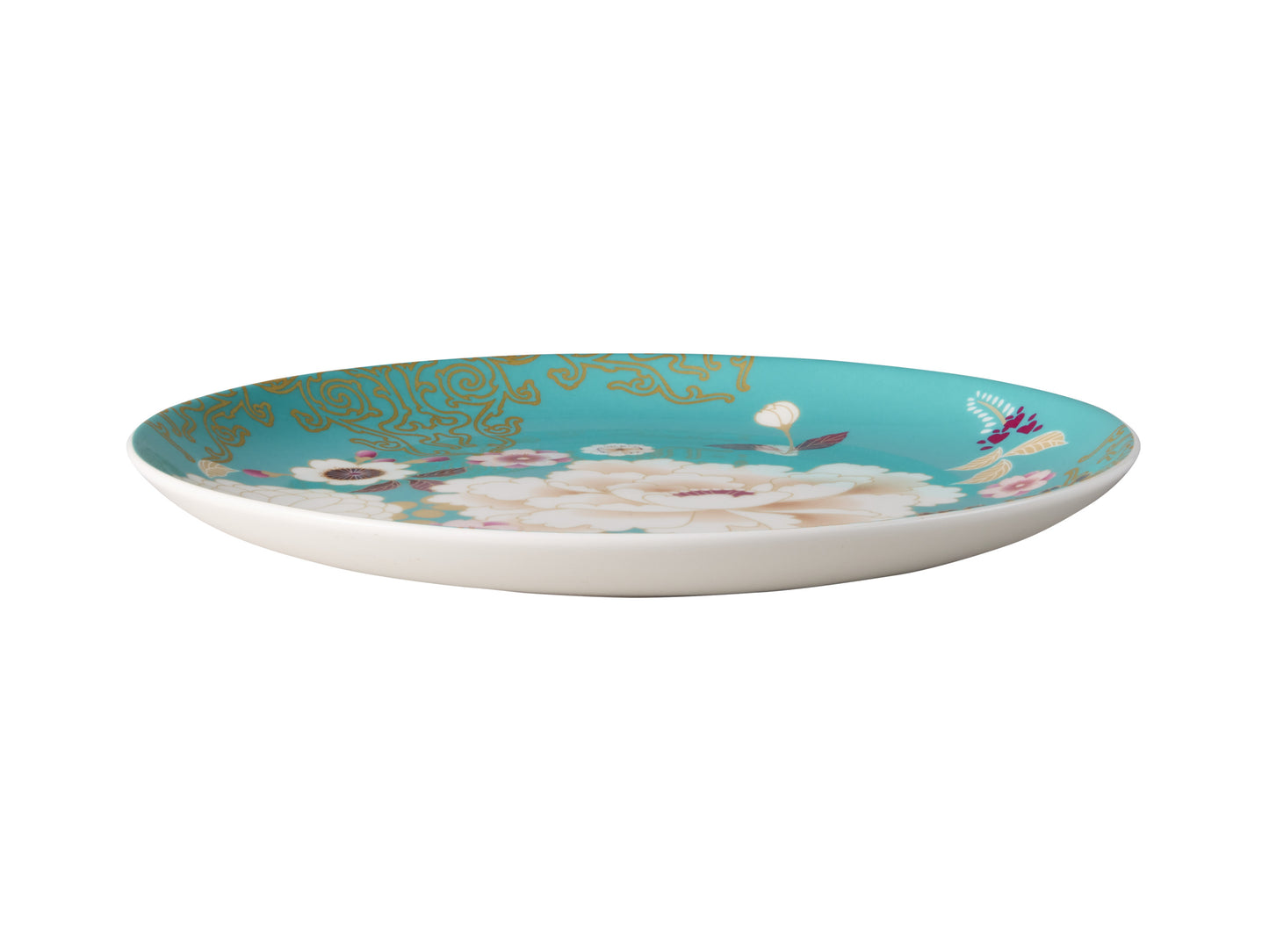 Maxwell & Williams Kimono Teal Cake Plate 20cm porcelain dessert plate with elegant Japanese floral design .