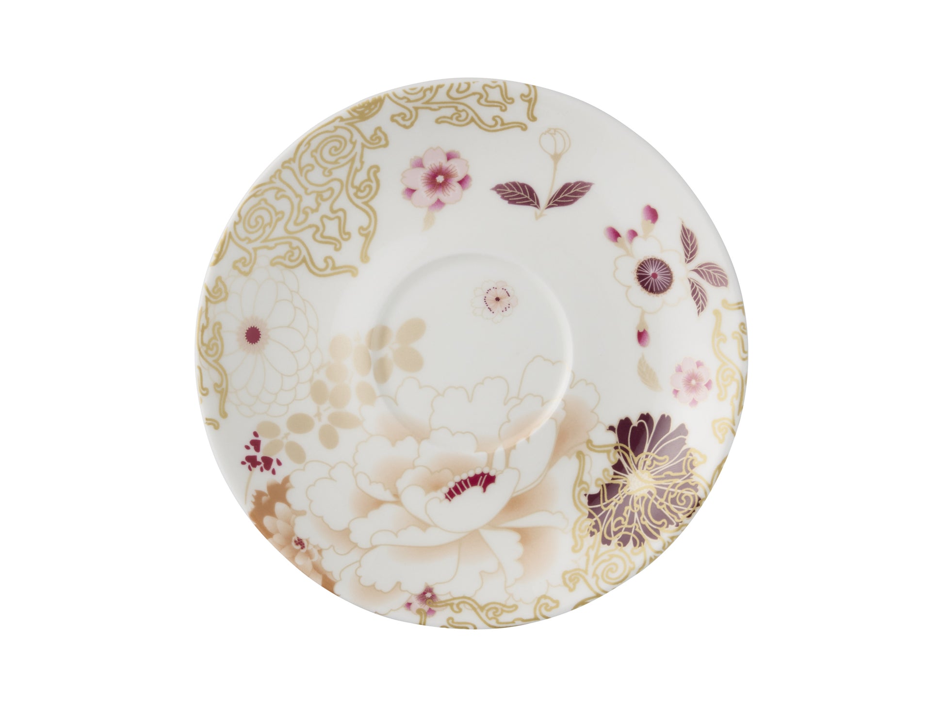 White Fine Bone China Coffee Cup with Matching Saucer
