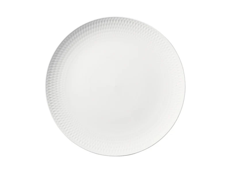 Maxwell & Williams white porcelain round platter on elegant dining table setting