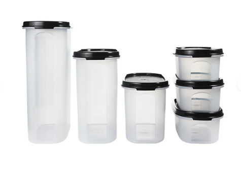 Modular Tupperware food storage containers set of 6 for dry food storage