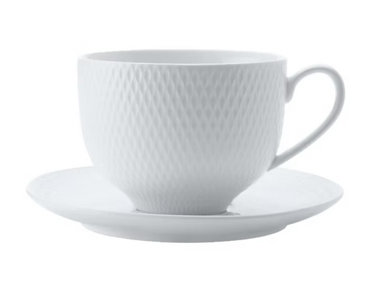 Maxwell & Williams White Basics Diamonds cup and saucer for tea
