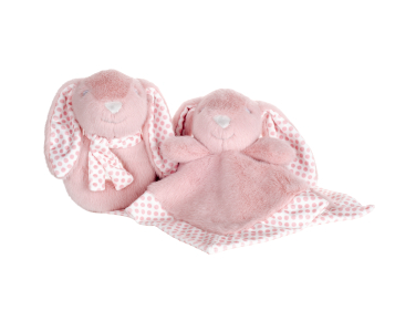 Pink baby rattle comforter set ideal newborn gift