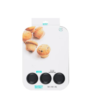 Non-stick 12 cup muffin tray by Baker’s Secret durable bakeware