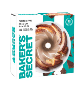 Durable non-stick fluted pan for cakes and desserts