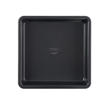 Square cake baking pan with non-stick coating