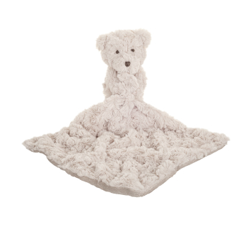 Stone color baby snuggie comforter with bear design