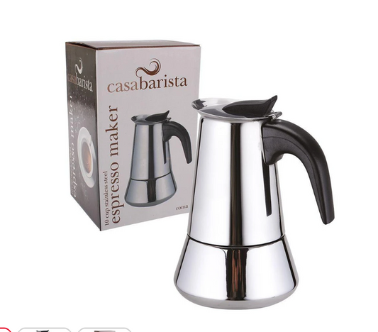Roma Stainless Steel 10-Cup Espresso Maker