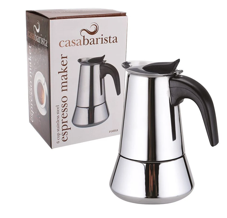 Roma Stainless Steel 6-Cup Espresso Maker