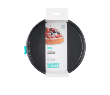 Round springform cake pan for baking cheesecakes and cakes