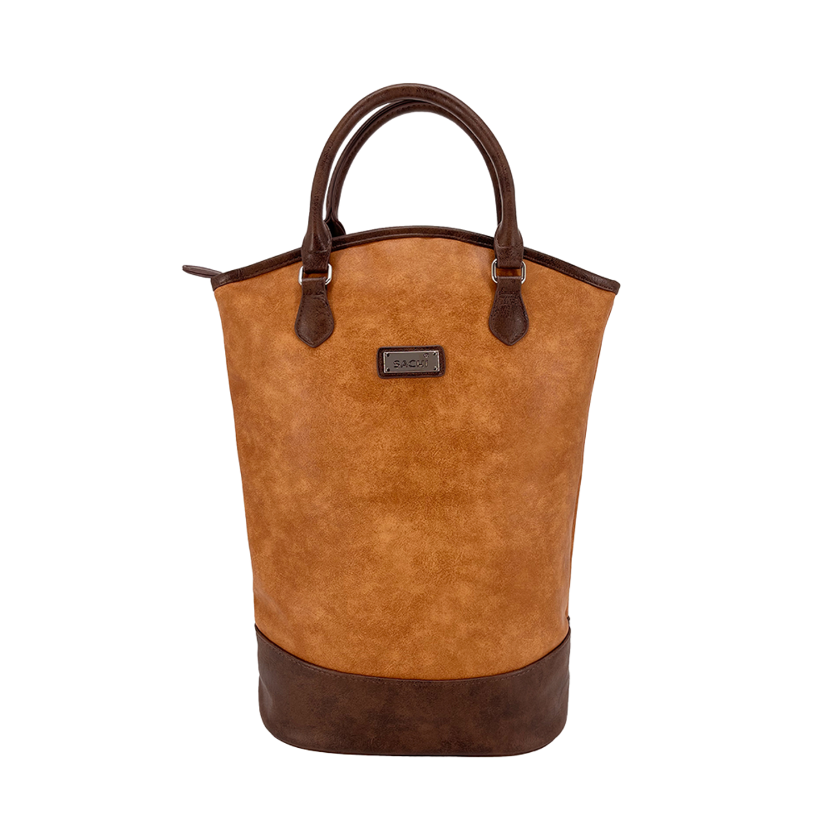 Sachi 2 Bottle Insulated Wine Bottle Bag in Tan