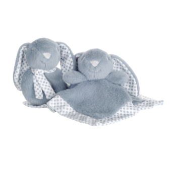 Snuggy baby rattle and comforter set blue