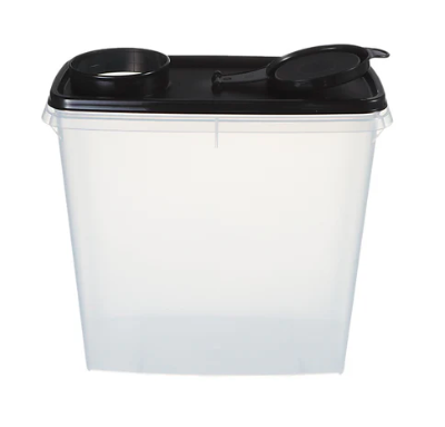Tupperware cereal storage container featuring an airtight lid to keep food fresh