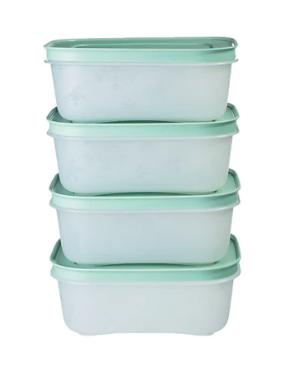 Stackable Tupperware freezer containers for kitchen and freezer organization