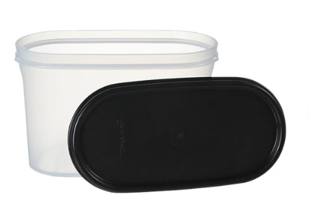 Food-grade Tupperware modular dry food storage containers with transparent body