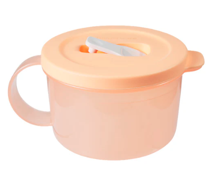 Tupperware On-the-Go Microwave Mug 460ml in Orange with secure lid