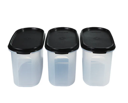 Tupperware Oval Dry Food Containers Set of 3 – Modular Airtight Storage Containers