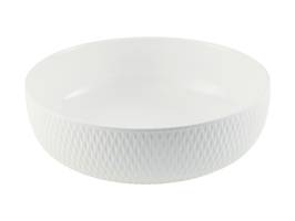 Elegant white ceramic serving bowl 20cm for modern kitchen serveware