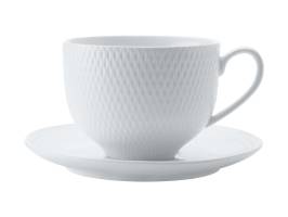 Maxwell & Williams White Basics Diamonds cup and saucer for tea