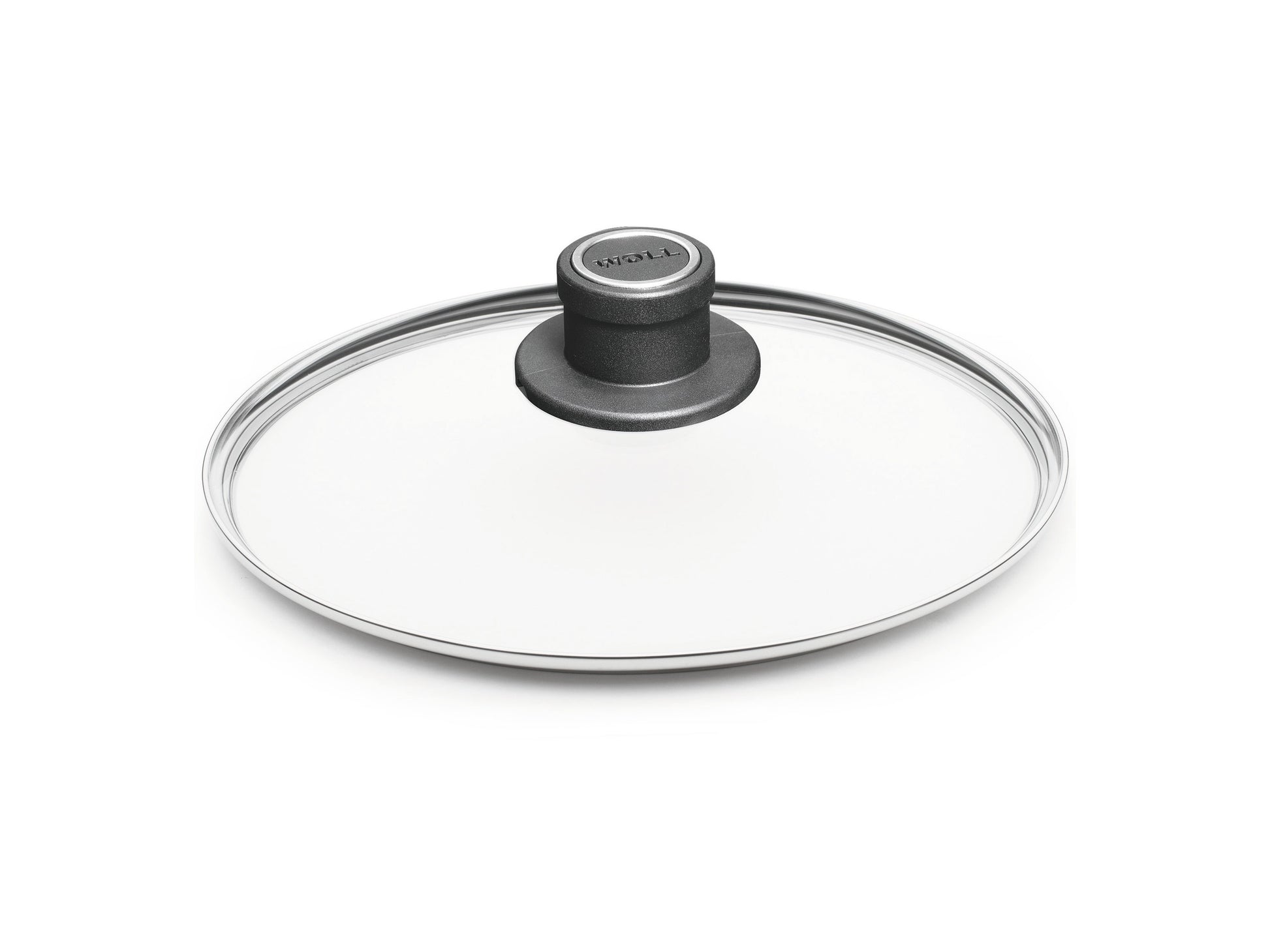 Woll 24cm round glass cookware lid with durable stainless steel edge