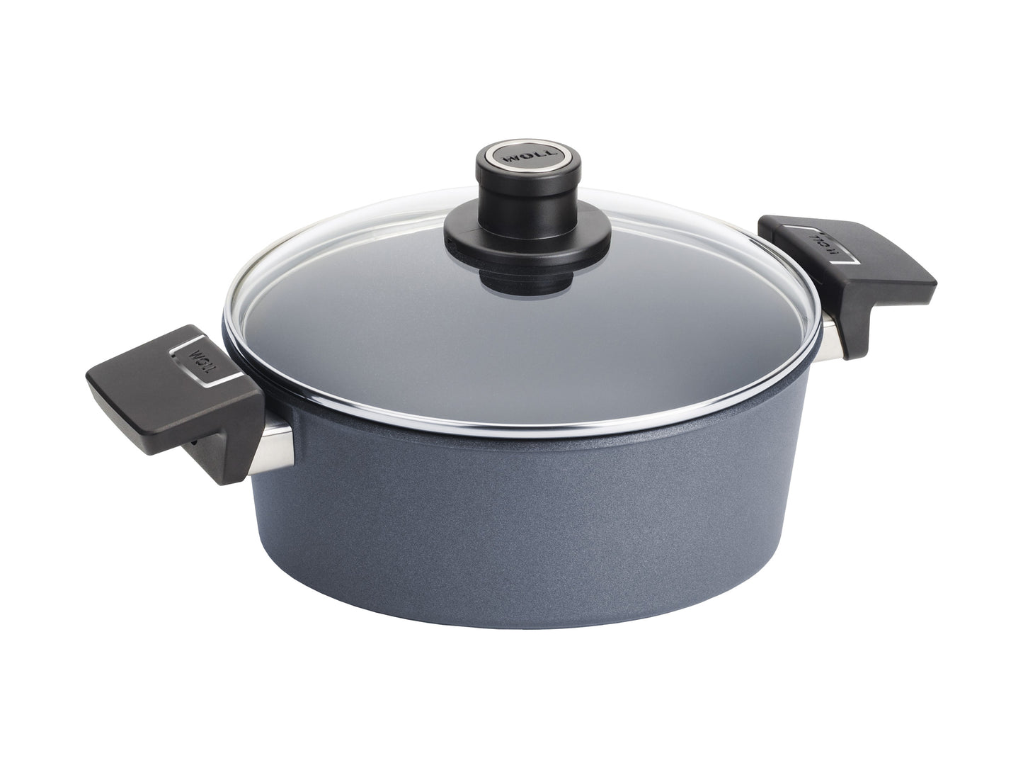 Woll Diamond Induction Casserole with Fixed Handles 24cm 4L Premium Non-Stick Cookware