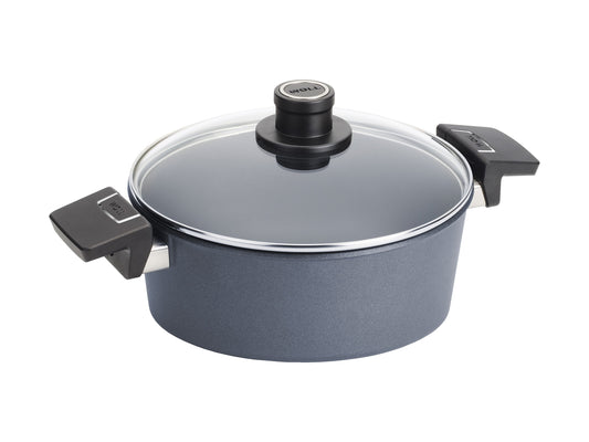 Woll Diamond Induction Casserole with Fixed Handles 24cm 4L Premium Non-Stick Cookware