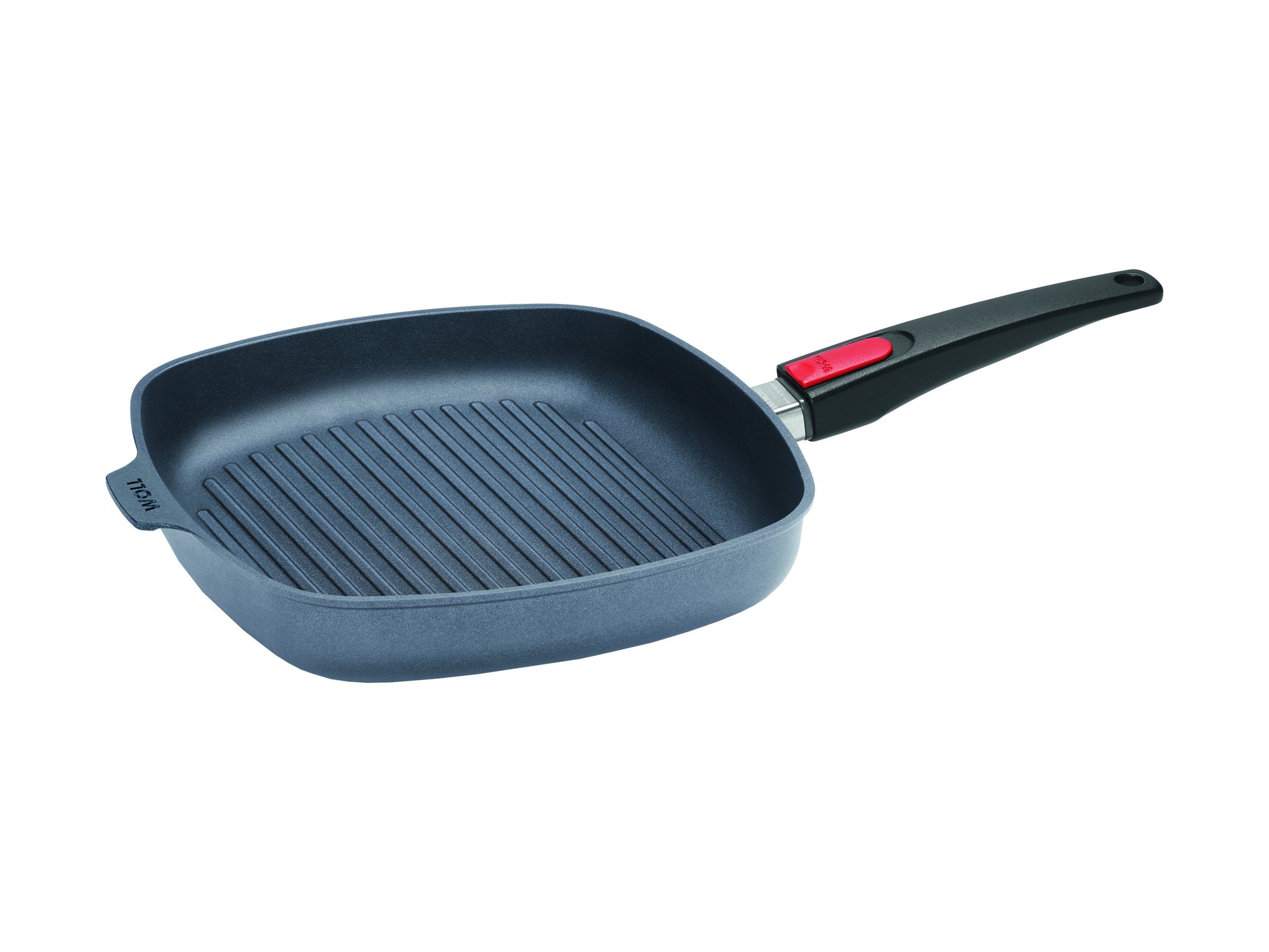 Woll Diamond Induction Square Grill Pan 28cm with detachable handle for healthy grilling and premium non-stick cooking
