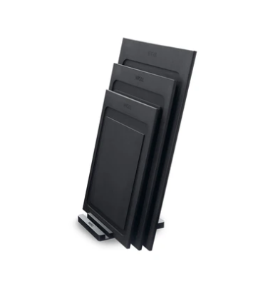Elegant WOLL black serving board 25x19 cm for cheese, snacks and appetizers