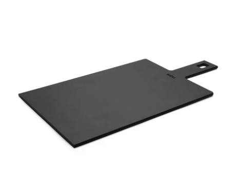 Elegant black serving board for food presentation