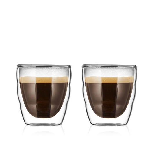 Bodum Pilatus Double Wall Glass 80ml Set of 2 Pieces