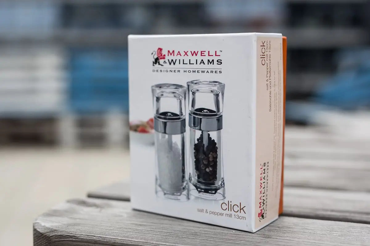 Maxwell & Williams Click Acrylic Salt & Pepper Mill Set 13cm