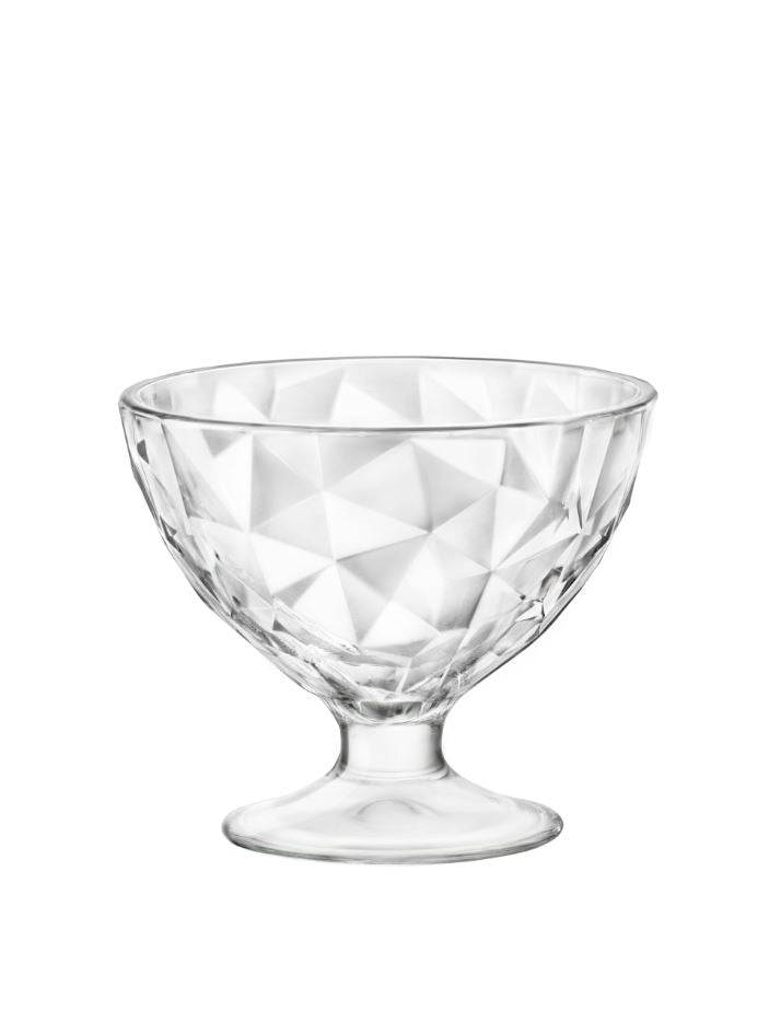 Diamond Footed Dessert Glass Bowl 360ml