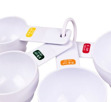 DLine Plastic Measure Spoon White Set of 4 Pieces
