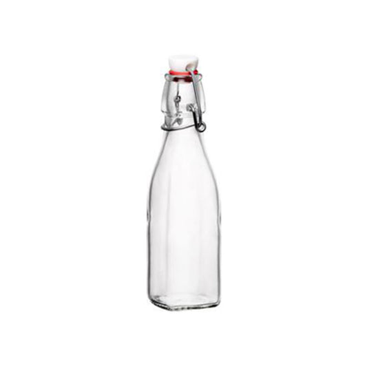 Bormioli Square Bottle 250ml Clear