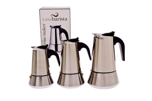 STAINLESS STEEL ROMA 6 CUP ESPRESSO MAKER