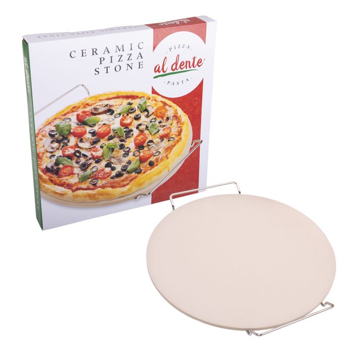 DLine Pizza Stone with Rack 33cm
