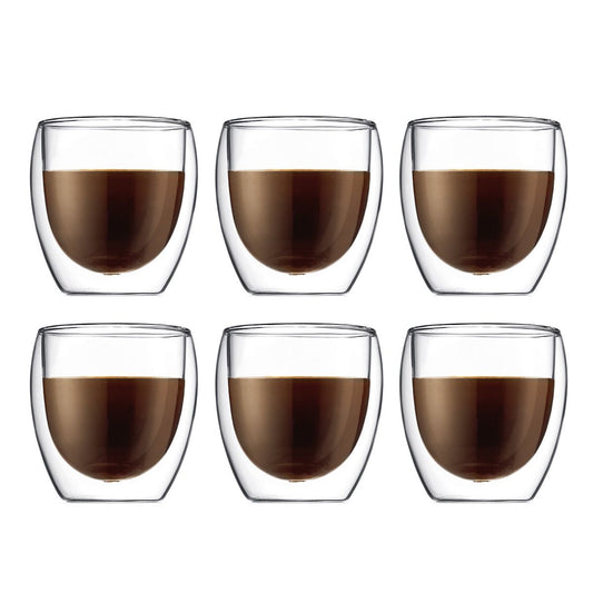 Bodum Pavina Double Wall Glass 250ml Set of 6 Pieces