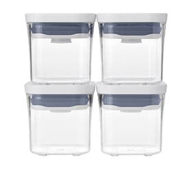 Oxo Pop Mini Container Square 200ml Set of 4 Pieces