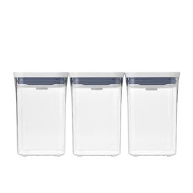 Oxo Pop Small Container Square Set of 3 Pieces 1Litre