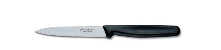 Victorinox Vegetable Serrated Knife 10cm Black Handle