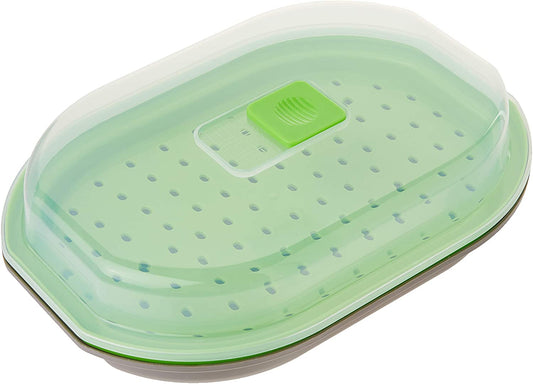 Progressive Microwave Steamer Rectangle Green 28cm