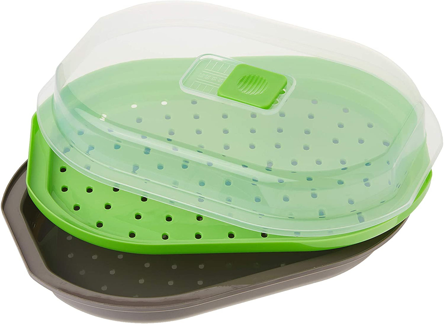 Progressive Microwave Steamer Rectangle Green 28cm