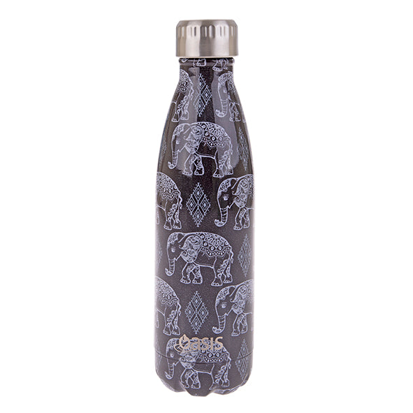 Oasis Stainless Steel Drink Bottle Elephants 500ml