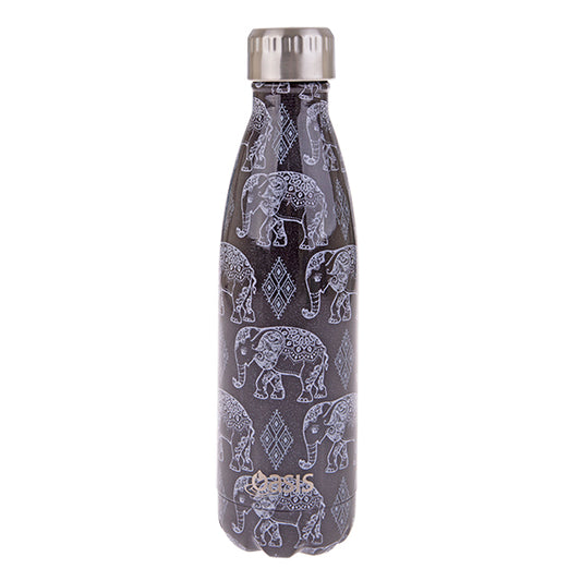 Oasis Stainless Steel Drink Bottle Elephants 500ml