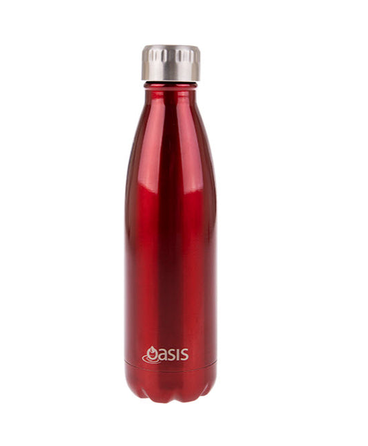 Oasis Stainless Steel Drink Bottle in Red 500ml