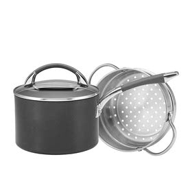 ANOLON ENDURANCE PLUS SAUCEPAN 18CM/2.8L BONUS STEAMER